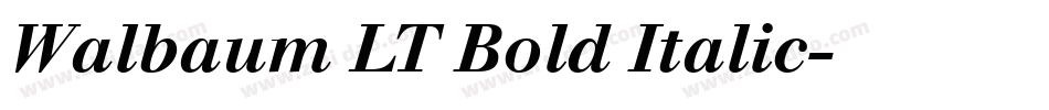 Walbaum LT Bold Italic字体转换